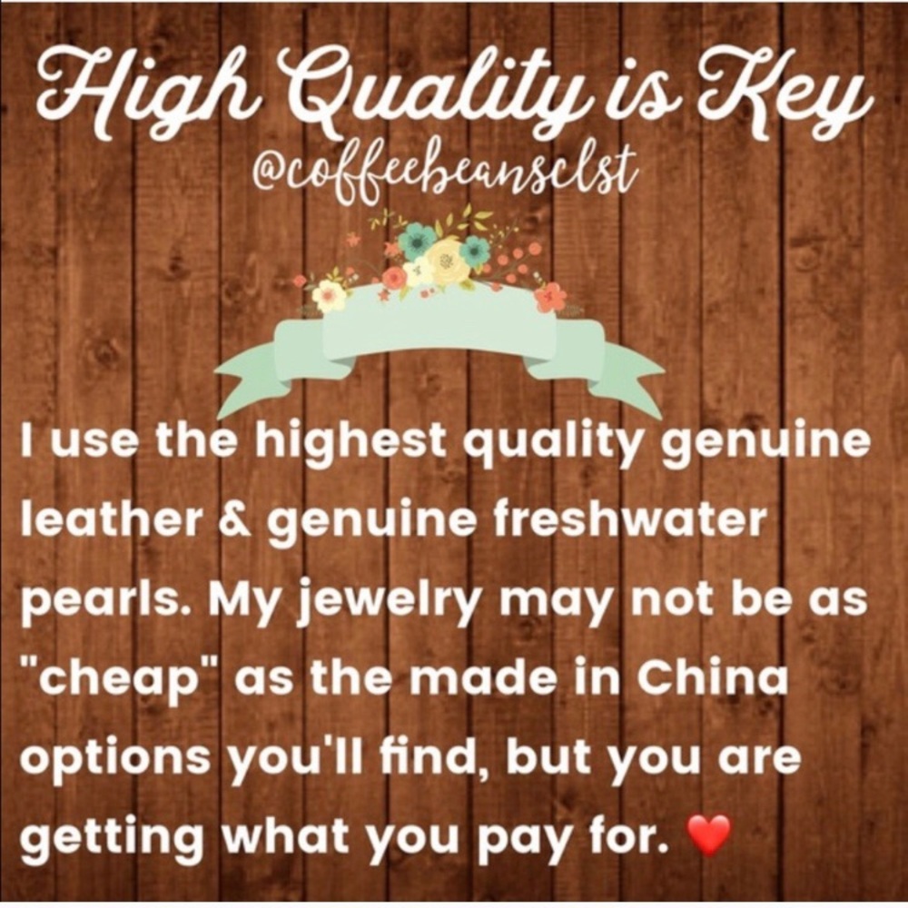 NEW Genuine Leather Pearl Simple Necklace - Picture 10 of 10